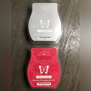 Scentsy Holiday wax melts. Silver Bells & Christmas Cottage.